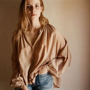 Doen Jane Blouse in Toffee (S)